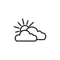 Cloud with Sun Icon Ideal for Weather Forecasting vector