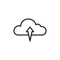 Cloud Upload Symbol Icon for Data Backup and Storage Solutions vector