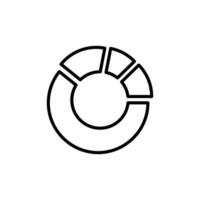 Pie Chart Icon Perfect for Data Visualization and Analytics vector