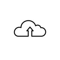 Cloud upload icon vector