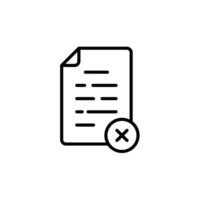 Delete Document Icon Ideal for File Management vector