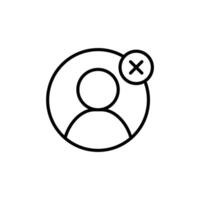 Delete User Icon Ideal for Account Management vector