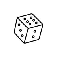 Dice Icon for Board Games and Random Generators vector