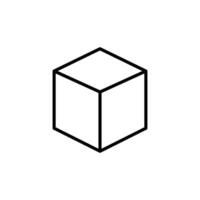 3D Cube Icon Ideal for Geometric and Design Concepts vector