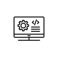 Display Code Icon for Programming and Software Development vector