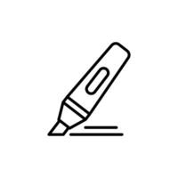 Highlighter Icon Set Office Supply Illustrations for Education and Work vector