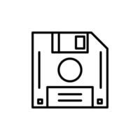 Floppy Disk Icon Perfect for Data Storage and Retro Themes vector