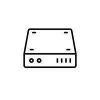 Hard Disk Icon Perfect for Data Storage and Computing vector