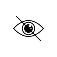 Eye Crossed Out Icon Ideal for Privacy and Visibility Settings vector