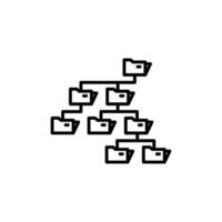 Folder Tree Icon Ideal for File Organization vector