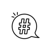 Hashtag Icon for Social Media and Trending Topics vector
