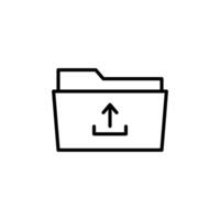 Folder Upload Icon Ideal for File Sharing and Cloud Storage vector