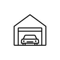 Garage Car Icon Set Vehicle Storage Illustrations for Home and Automotive Projects vector
