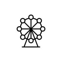 Ferris Wheel Icon Set Amusement Park Illustrations for Festivals and Events vector