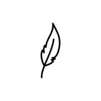 Lightweight Feather Icon for Writing Apps and Minimalist Design Tools vector