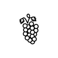 Fresh Grape Icon for Fruit Vendors vector