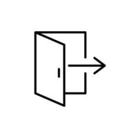 Exit Door Icon Perfect for Navigation and Wayfinding vector