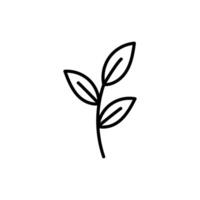 Leaf Icon for Eco-Friendly and Nature Conservation vector