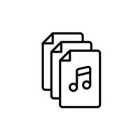Music File Icon for Digital Downloads and Audio Libraries vector