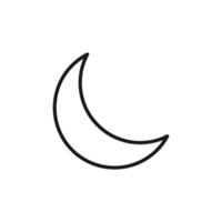 Crescent Moon Icon for Nighttime Themes vector