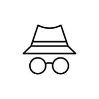 Privacy Incognito Icon for Secure Browsing and Anonymous Surfing vector
