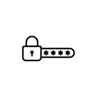 Secure Password Lock Icon for Online Security and Authentication vector
