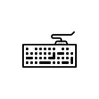 Computer Keyboard Icon for Typing and Office Software vector