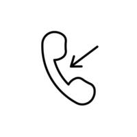 Incoming Call Icon Ideal for Telecommunication and Customer Service vector