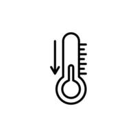 Low Temperature Icon Set Cold Weather Illustrations for Climate and Seasonal Projects vector