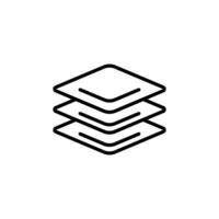Overlapping Layers Icon Perfect for Design and Graphics vector