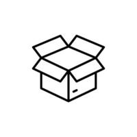 Open Box Icon for Product Unboxing Events vector