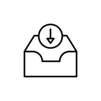 Email Inbox Icon Perfect for Communication and Messaging vector