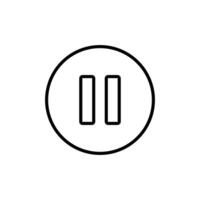 Pause Button Icon Ideal for Media and Playback Control vector