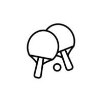 Ping Pong Icon Set Table Tennis Illustrations for Sports and Recreation vector