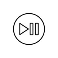 Play and Pause Button Icon Ideal for Media Players vector