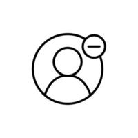 Account Remove User Icon for Profile Deletion and User Management vector