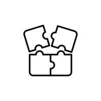 Puzzle Piece Icon for Brain Games and Problem Solving vector