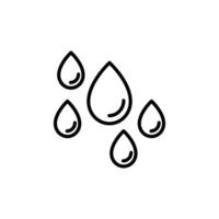 Raindrops Icon Perfect for Weather Applications vector
