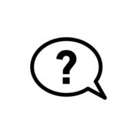Help Question Icon for FAQ Sections and Customer Support Pages vector