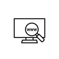 Online Search Icon Ideal for Internet Browsing and Research vector