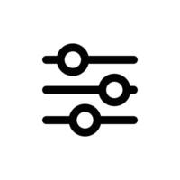 Settings Sliders Icon Perfect for Customization and Controls vector