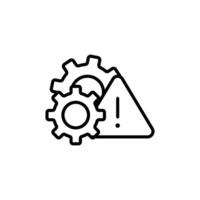 System Technical Warning Icon for IT Alerts and Security Notifications vector