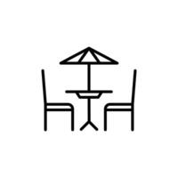 Terrace Icon Set Outdoor Space Illustrations for Architecture and Home Projects vector