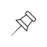 Pin Thumbtack Icon Perfect for Marking and Organizing vector
