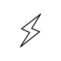 Thunder Bolt Icon Perfect for Energy and Power Themes vector