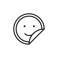 Custom Sticker Icon for Digital Messaging and Social Media Platforms vector