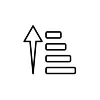Financial Sort Amount Up Icon for Budgeting and Expense Tracking vector