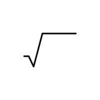 Square Root Icon Set Mathematical Symbol Illustrations for Education and Science vector