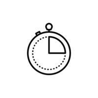 Time Quarter Past Icon for Precise Scheduling vector
