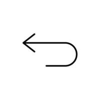 Undo Arrow Icon Ideal for Corrections and Reversals vector